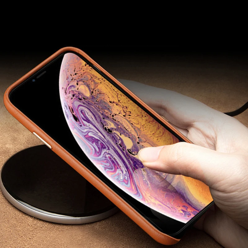 Чехол-накладка для iPhone 7 8 Plus XR XS MAX 11 Pro Max из натуральной кожи | Мобильные телефоны и