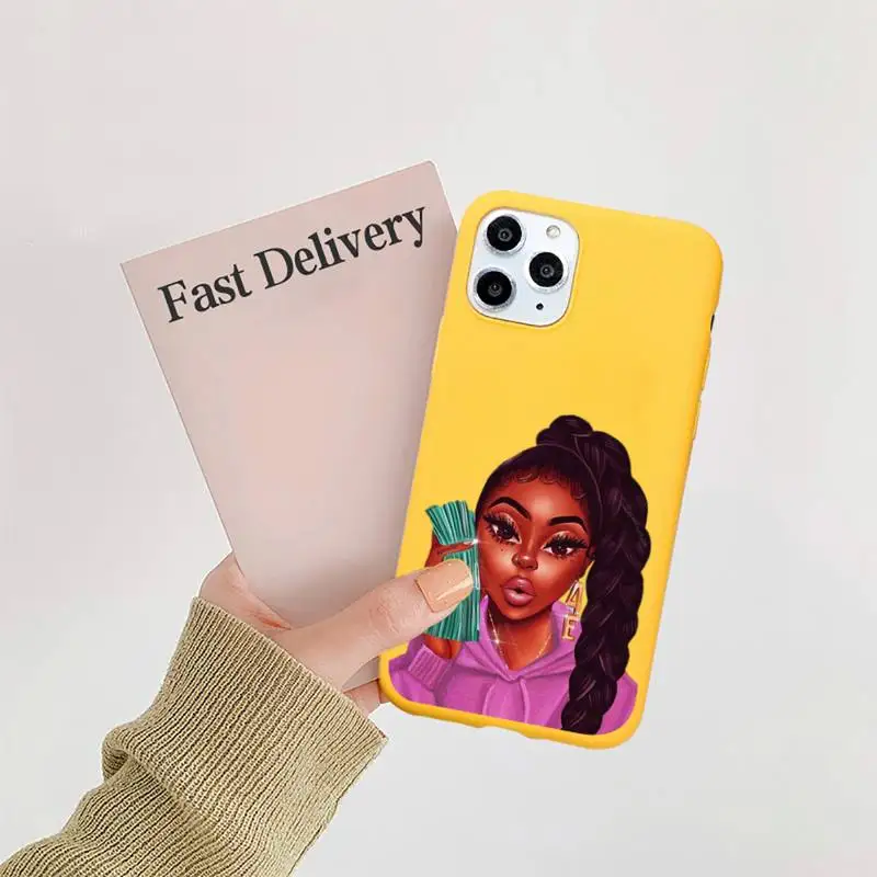 

fashion sexy money girl luxury Phone Case Candy Color for iPhone 6 6S 7 8 11 12 XS X SE 2020 XR mini pro Plus MAX mobile bags