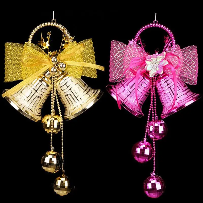 Рождественский колокольчик бант подвесной Рождественское украшение для елки