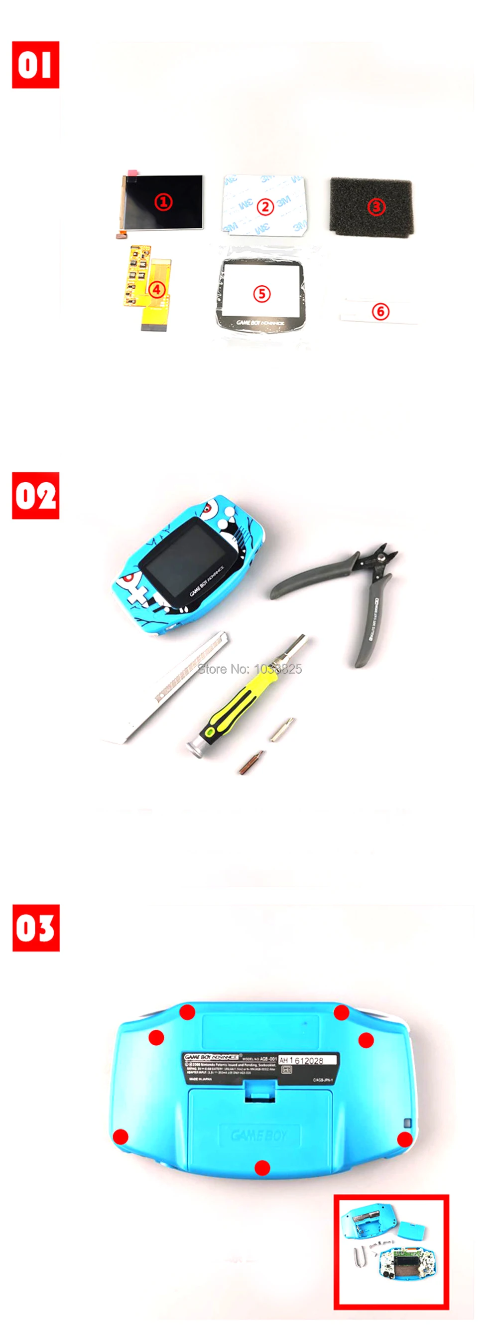 ЖК-экран V2 сменные комплекты для kingd GBA Подсветка ЖК-экран 10 уровней высокая яркость ips ЖК-экран V2 игровая приставка GBA