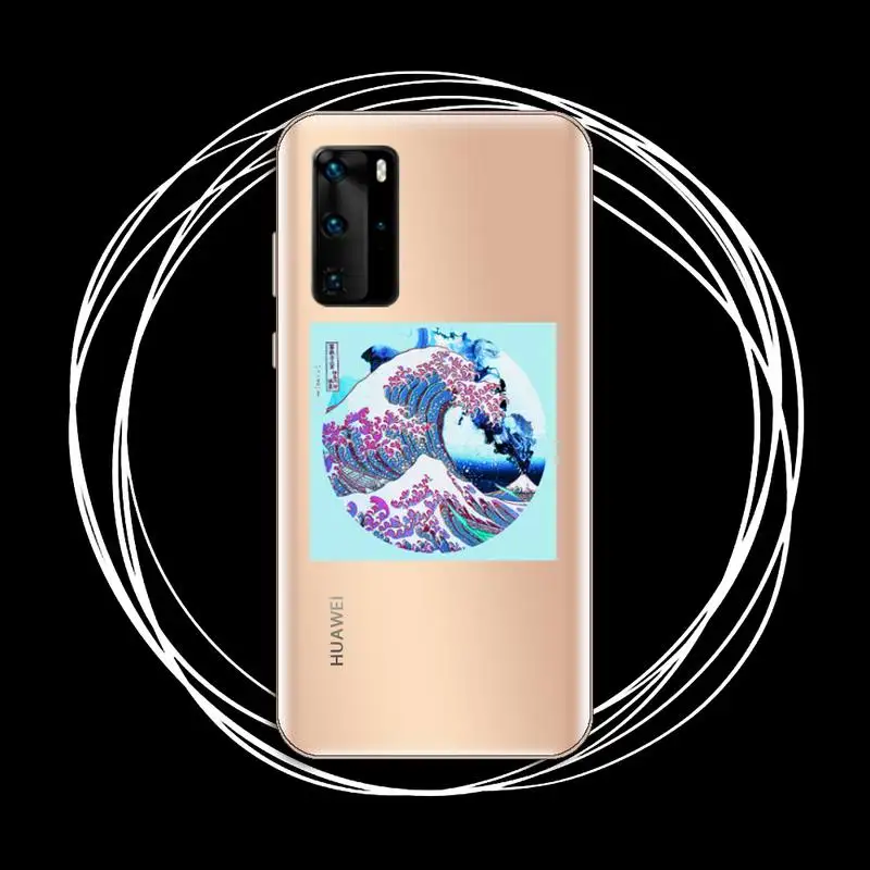 

Japan The Big Wave of kanagawa Phone Case Transparent for Huawei P honor 8 10i 20 30 40 smart 2019