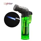 Бутановая газовая зажигалка, многоразовая регулируемая, высокая струя Зажигалка факела, инструменты для барбекю, кухни, улицы, инструмент для розжига пламени, мужские гаджеты