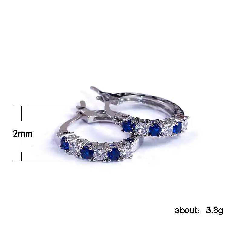 

New Fashion Rhinestone Round Circle Earrings Shiny Crystal Earrings For Women Wedding Dating Party Jewelry Brincos Gift