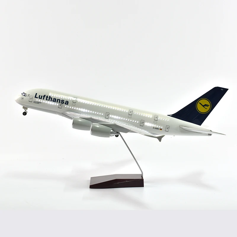 JASON TUTU 47 см модель аэроплана самолет Lufthansa аэробус A380 масштаб 1/160 Литые полимерные
