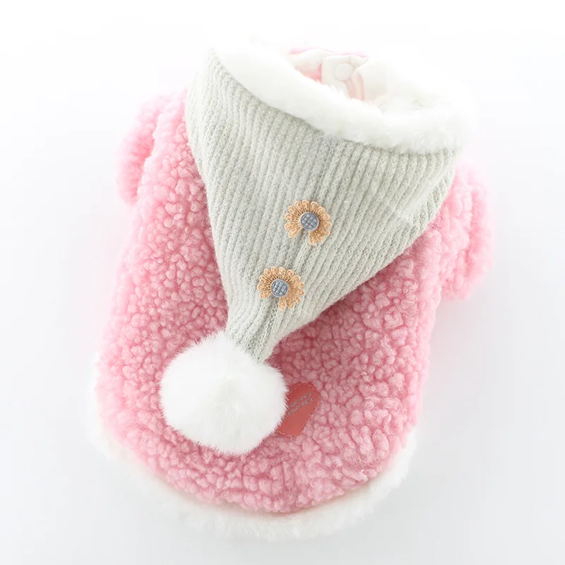 Пальто с капюшоном для собак толстовки зимняя одежда домашних животных щенков