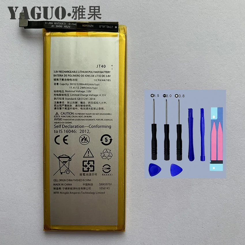 

New Original Battery JT40 3200mAh For Motorola Moto G6 Plus XT1926-6 XT1926-7 Batteries + Tool Kits