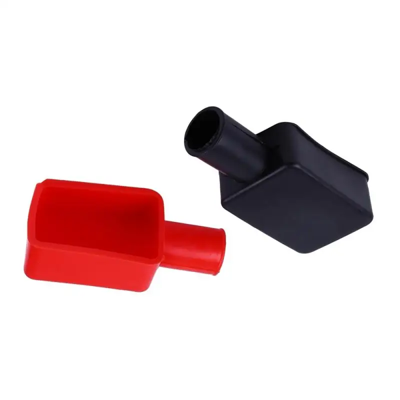 2pcs Car Battery Terminal Insulation Cap Clamp Negative Positive Protector Sleeve Covers Clips Auto Batteries Accessories