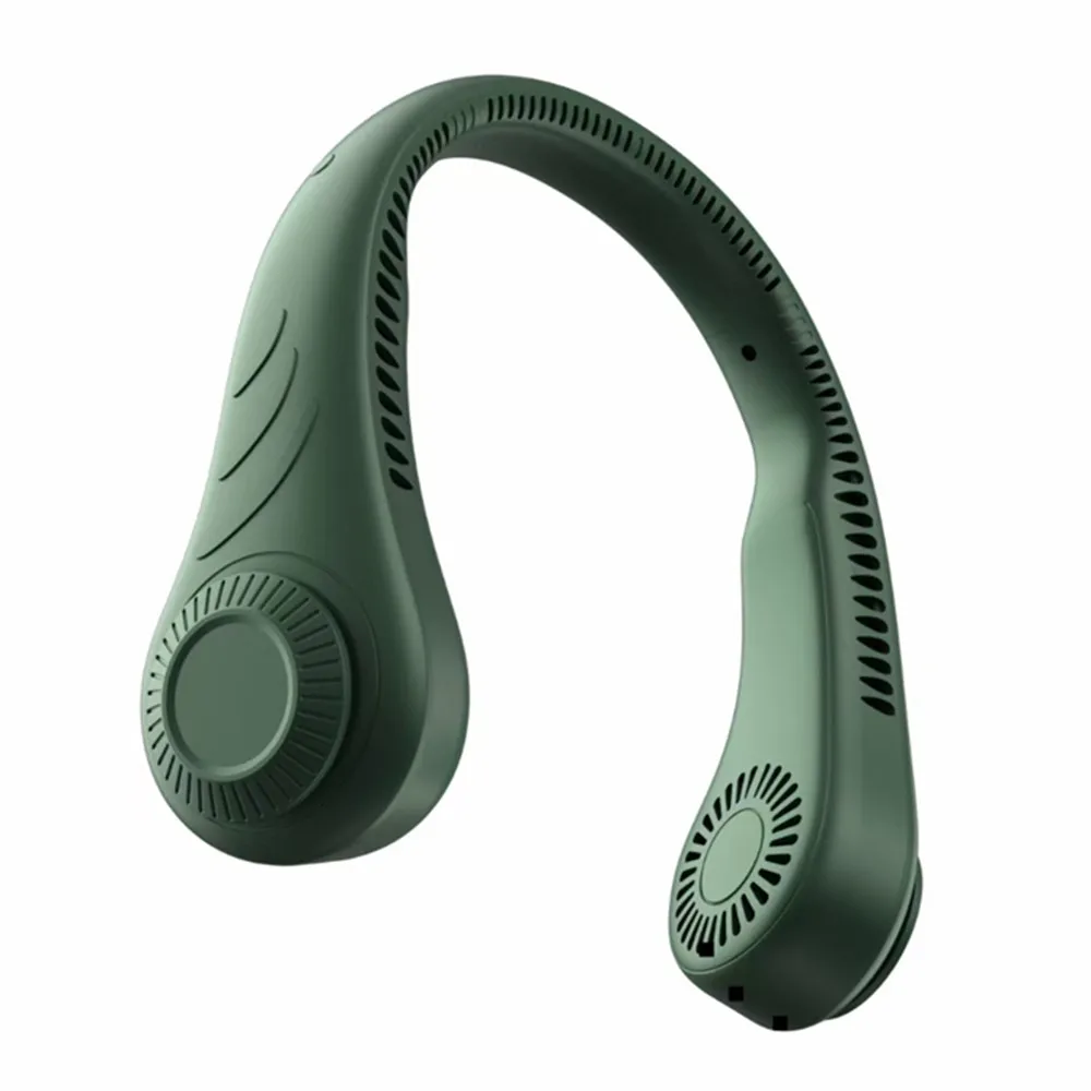 

2021 Summer Bladeless Fan Neck Fan 2000mAh USB Rechargeable Fan Mute Sports Fans for Home Outdoor Ventilador