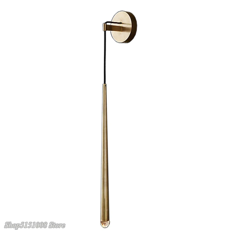 Современная Золотая светодиодная настенная лампа американский Ретро светильник