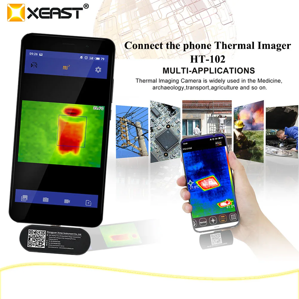 2021 Лидер продаж XEAST мобильный телефон внешним датчиком инфракрасная камера HT 102