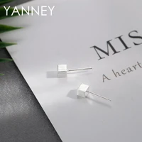 yanney silver color geometric square stud earrings woman fashion simple jewelry accessories
