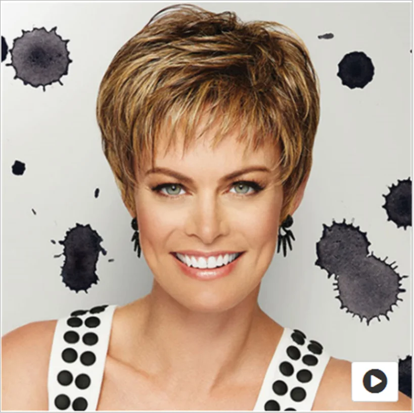 Новый европейский парик с короткими волосами из высокотемпературного шелка