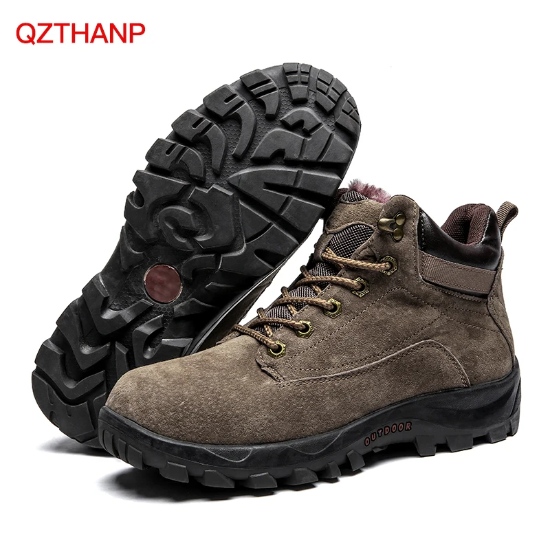 

Fashion Mens Casual Shoes Winter Breathable Warm Snow boots men Lace Up High Top tenis botas hombre Mens Safety Shoes sneakers