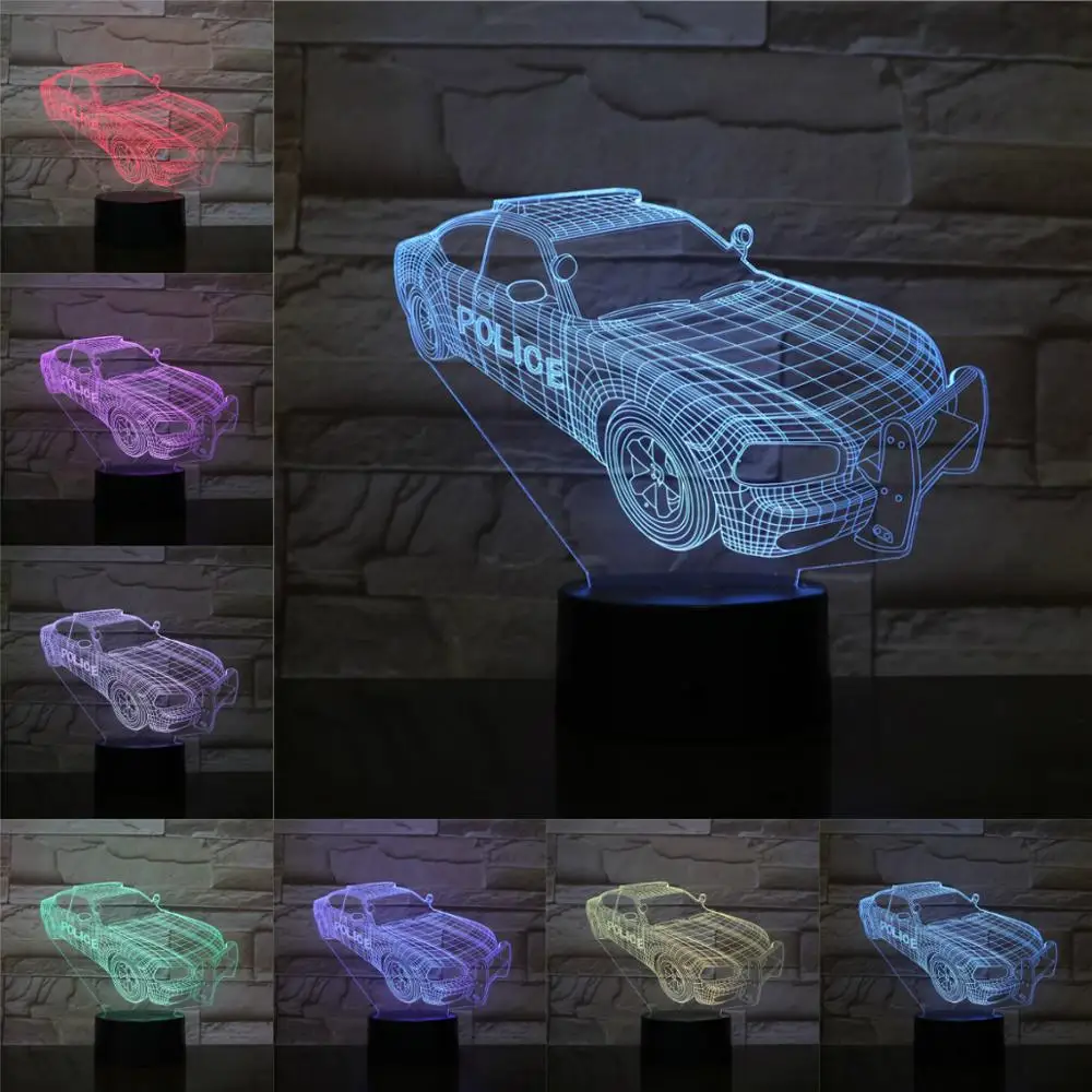 3D USB автомобильный мотоцикл лампа песочный трактор горячий воздух баллон Ночной