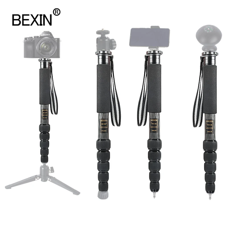 Профессиональный монопод для селфи BEXIN P306C легкий 5-секционный термоусадочный из
