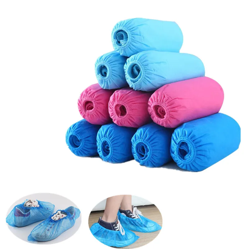 

100Pcs Disposable Shoe Covers Thicken Waterproof Moisture-proof Safety Boot Covers Overshoes for Home Outdoor