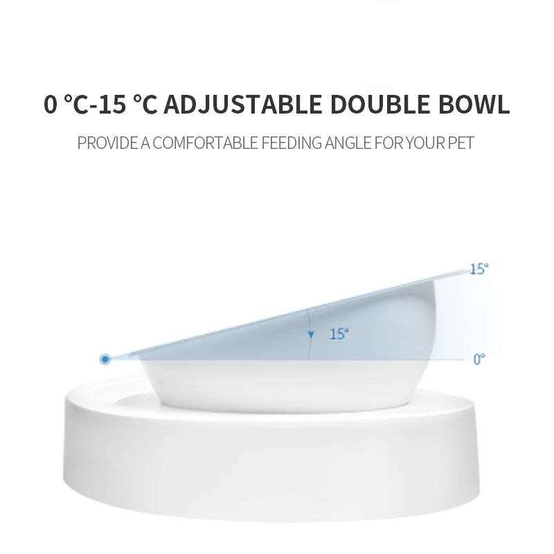 Нескользящая двойная фотовспышка с подставкой для кормления питомцев полумесяц