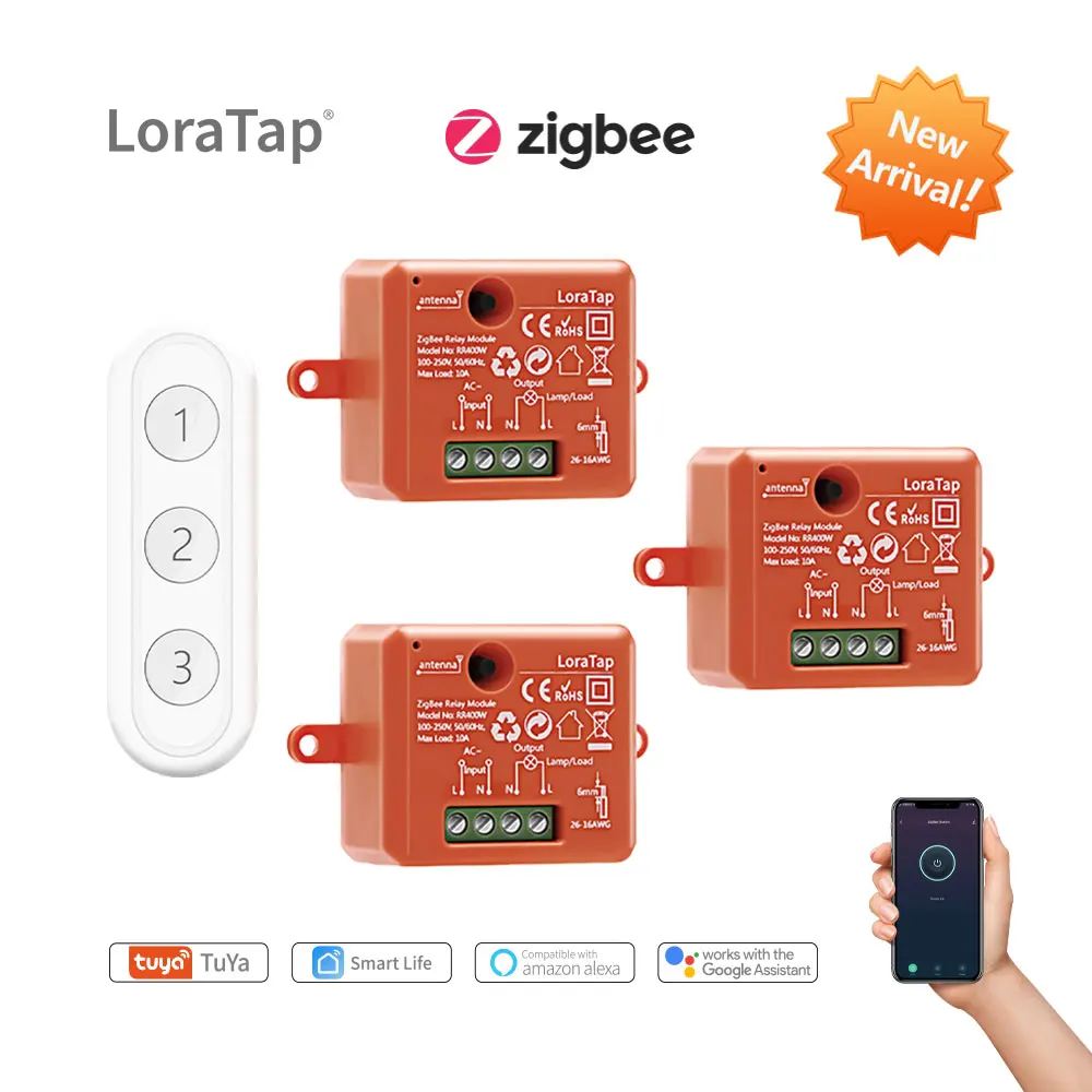 Умный модуль розетки Tuya ZigBee 3 0 Беспроводной Выключатель с ДУ работает Echo Alexa Google
