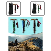 reliable practical four section telescopic trekking poles accessory mountain tech poles anti slip for climbing