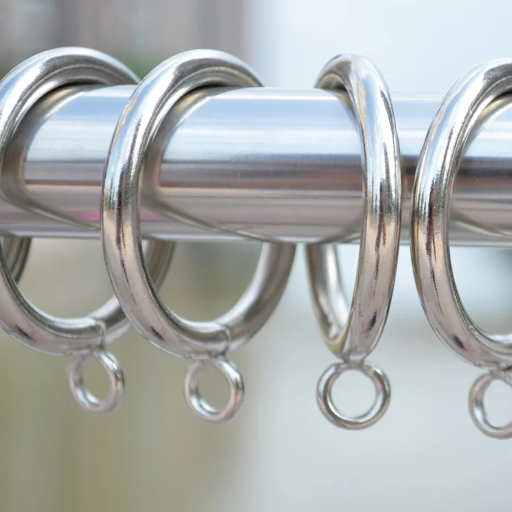 

38mm Hooks Decoration 10pcs Home Curtain Ring Metal Tools Accessories With Fixed Eye Clips Hanging Shower