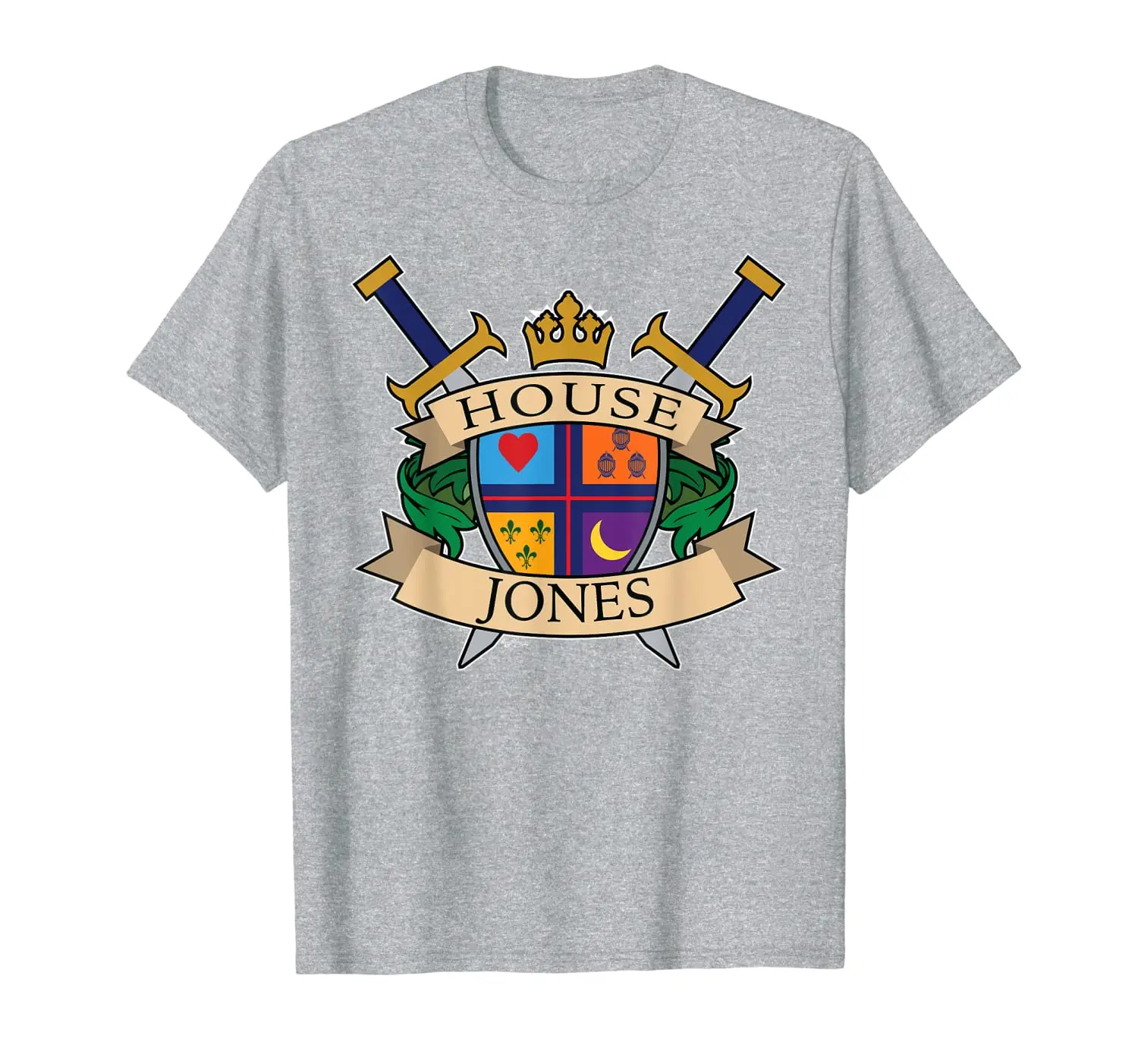 

House Jones Family Crest Coat of Arms T Shirt