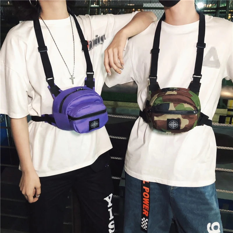 Нагрудная сумка унисекс тактическая уличная одежда в стиле хип хоп