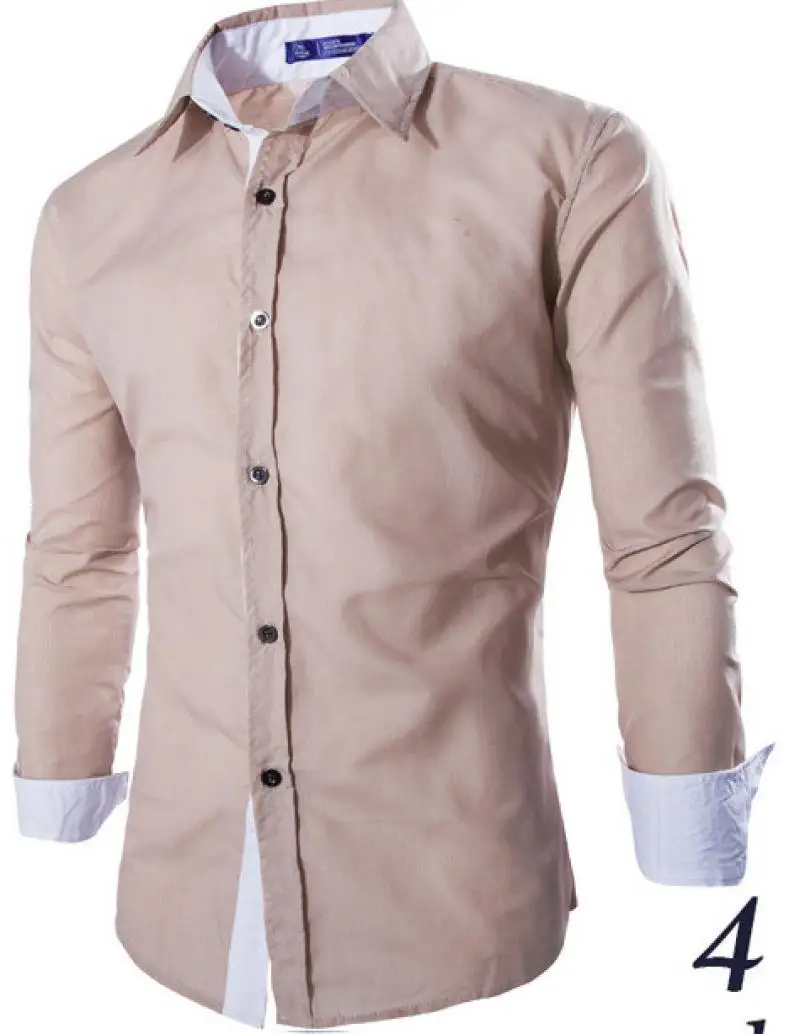 Новая рубашка с длинными рукавами для мужчин повседневные рубашки отложным