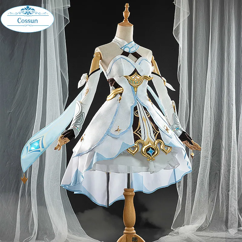 

Hot Game Genshin Impact Lumine Cosplay Costume Fashion Traveller Combat Uniform Suits Female Role Play Clothing S-XL