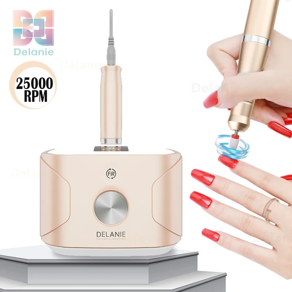 

25000RPM Nail Drill Machine Electric Manicure Machine For All Gel Nails Removal 18W Professional Manicure Set File Kit Tools