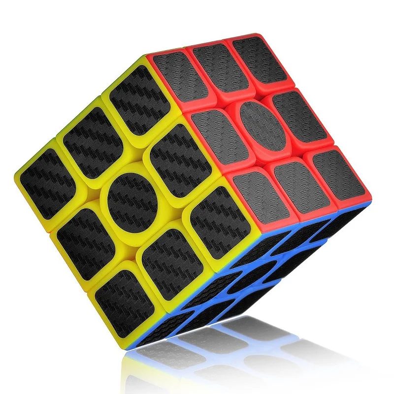2018 Z CUBE кубик рубика Новый Углеродного Волокна Стикер Скорость 3x3x3 Magic Cube Непоседа