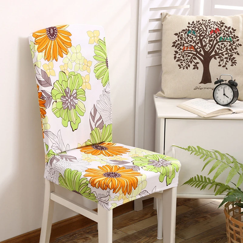 

Printed Stretch Chair Cover big elastic seat chair covers Office chair slipcovers Restaurant banquet hotel home decoration