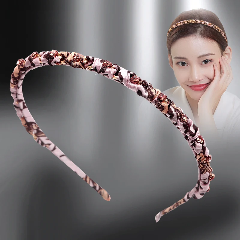 Ободок для волос с кристаллами Женский брендовый ободок аксессуар на голову