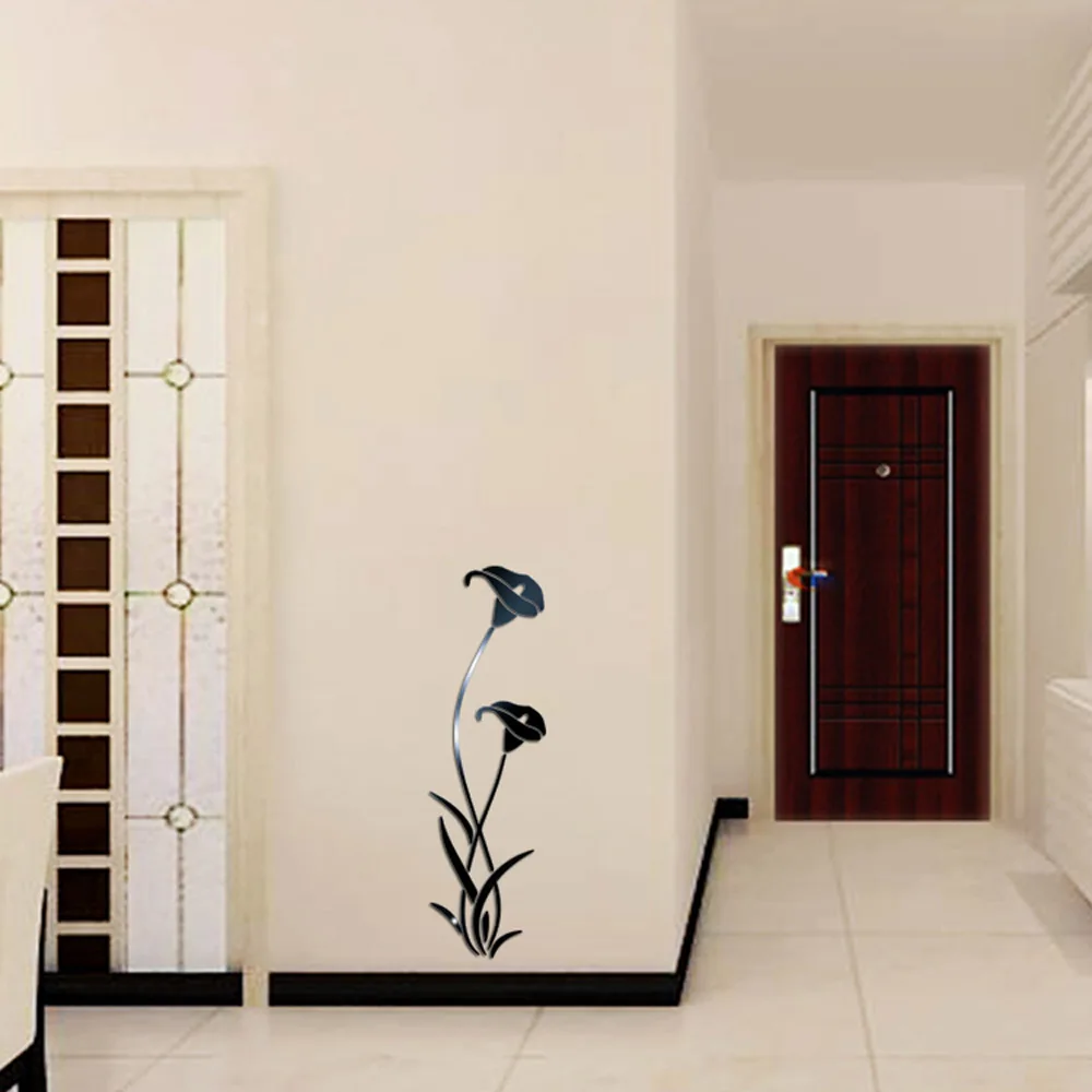 

Crystal Acrylic 3d Flower Wall Sticker Bedroom Restaurant Background Wall Decoration Sticker Home Decor Creativity Stickers