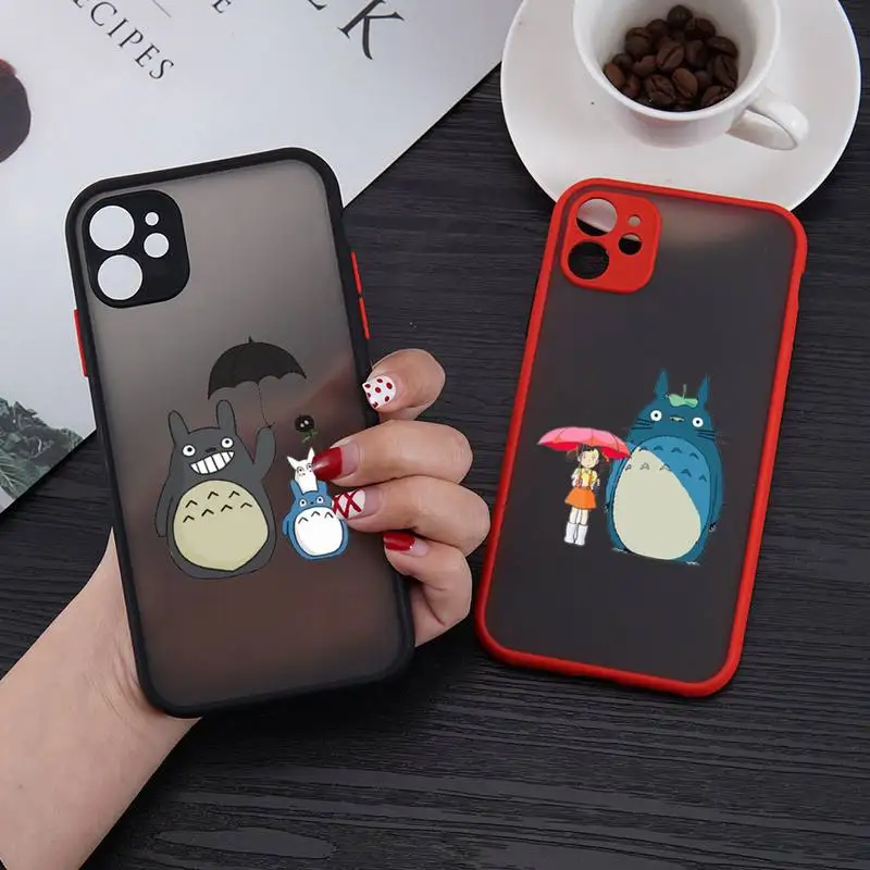 

Totoro Spirited Away Miyazaki Hayao Phone Case matte transparent For iphone 7 8 11 12 plus mini x xs xr pro max cover