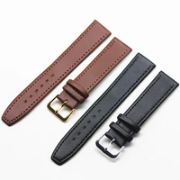 universal watch strap 18mm 20mm leather watch band strap stainless steel buckle watch band men women accessories black brown