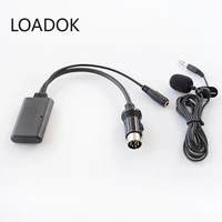 8pin for alpine kcm 123b m bus 9501 9503 9823 9825 car bluetooth 5 0 aux cable handsfree microphone jack audio adapter