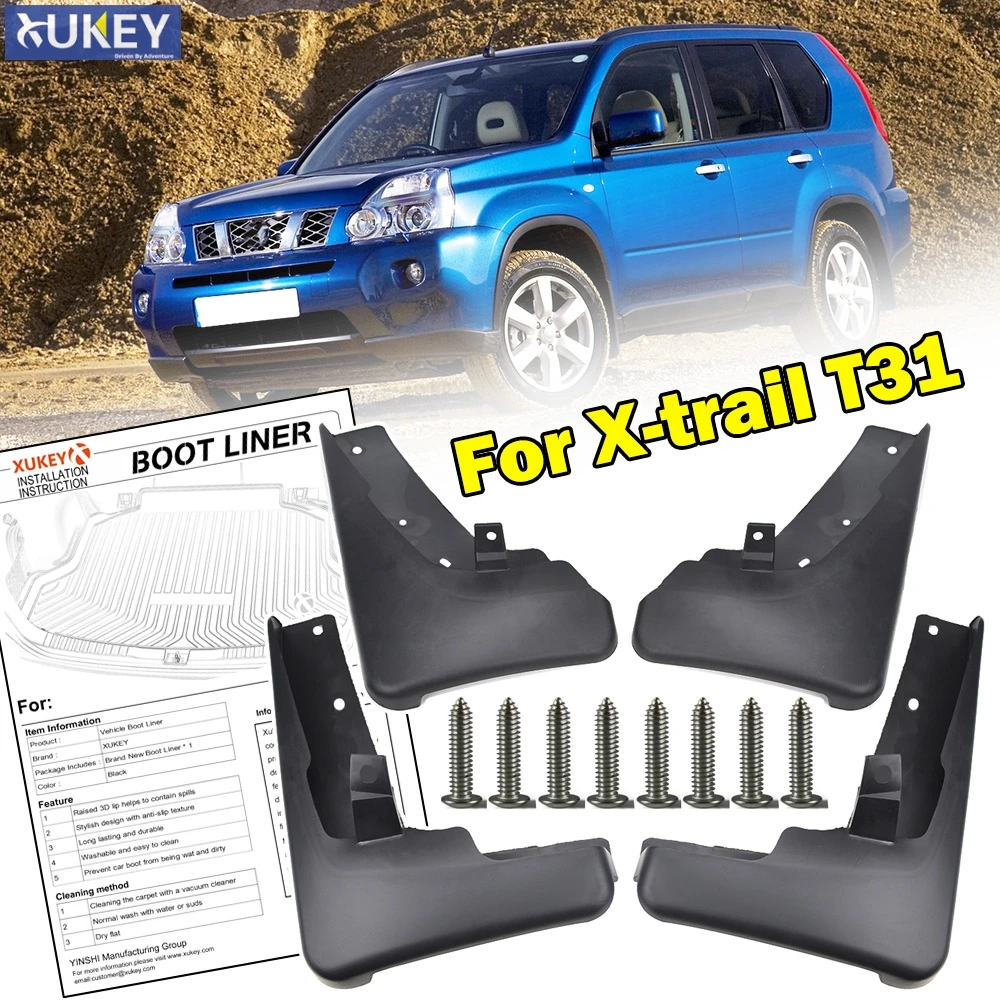 Брызговики для Nissan X Trail T31 2008 2013 Xtrail грязеотталкивающее крыло брызговиков 2009 2010 2011