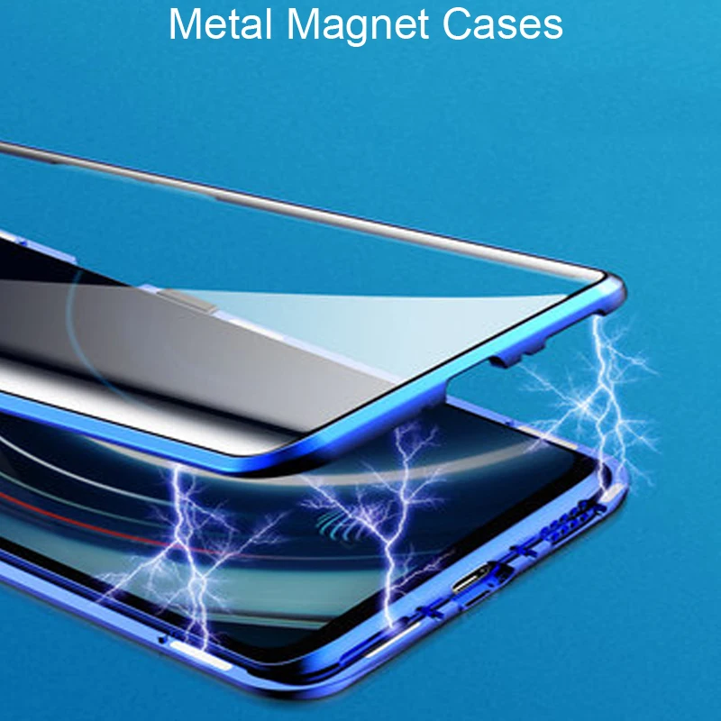 

Luxury Magnetic Adsorption Case For VIVO IQOO Neo Metal Frame Doubl Sided Glass Cover IQOONeo Protective Phone Case Shell