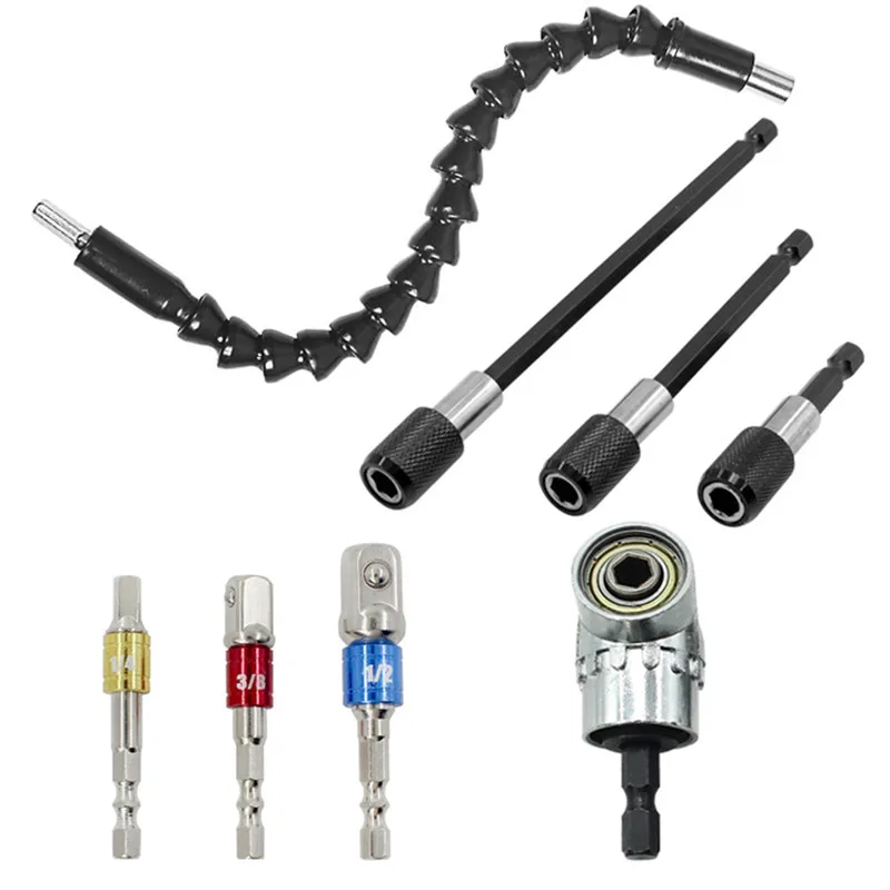 Набор концевых головок для дрели с шестигранным хвостовиком и магнитным