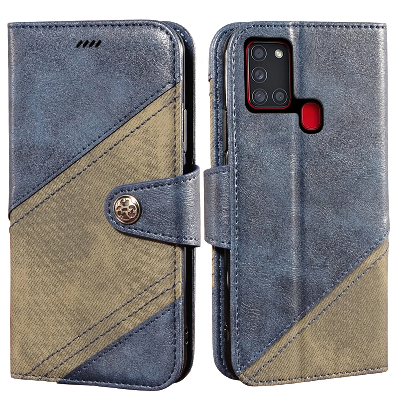 

Anti-drop Mobile Phone Case Leather Case Shockproof Bumper Protective Shell for Galaxy A21S / SM-A217F / A217M / A217N