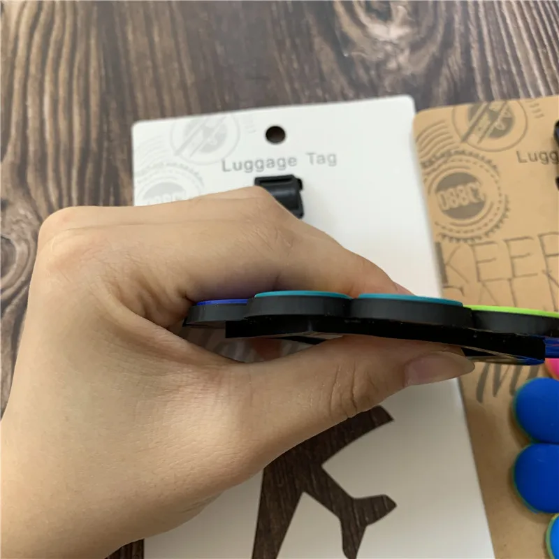 Подсолнухи версии Q бирка для багажа подвески из ПВХ портативная путешествий