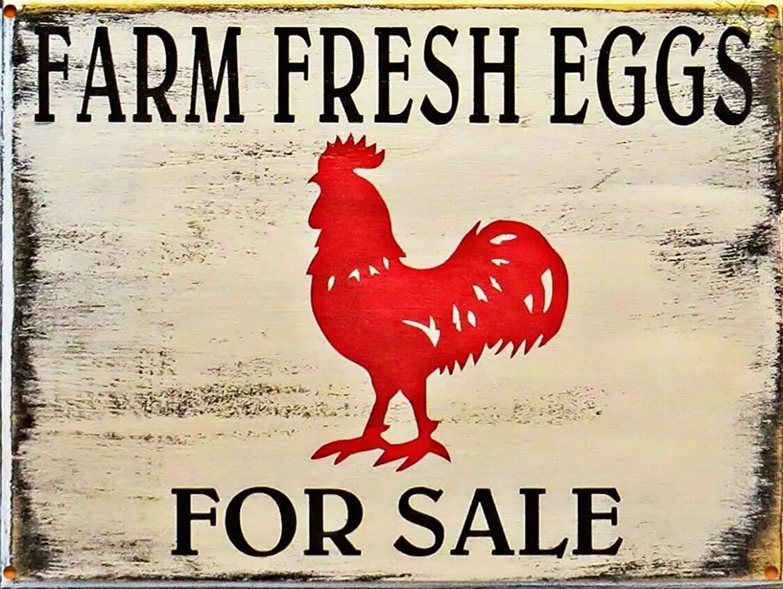 

Открытый Домашний декор Онлайн Деревенская ферма куриные яйца металлический Ретро домашний кофейный Настенный декор жестяной знак 12x16 дюй...