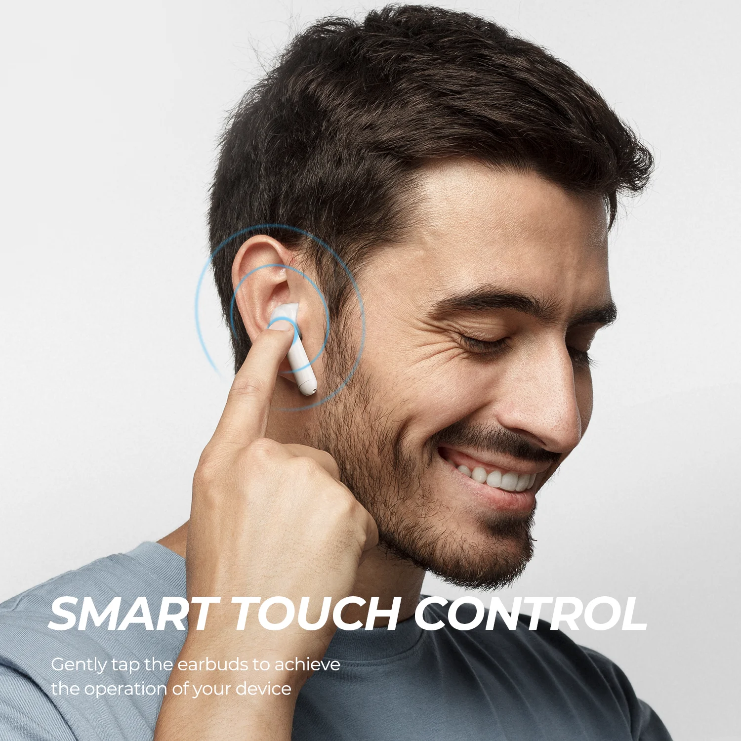 Беспроводные Bluetooth наушники SoundPEATS EarbudsTouch Control APTX кодек CVC шумоподавление 30 часов