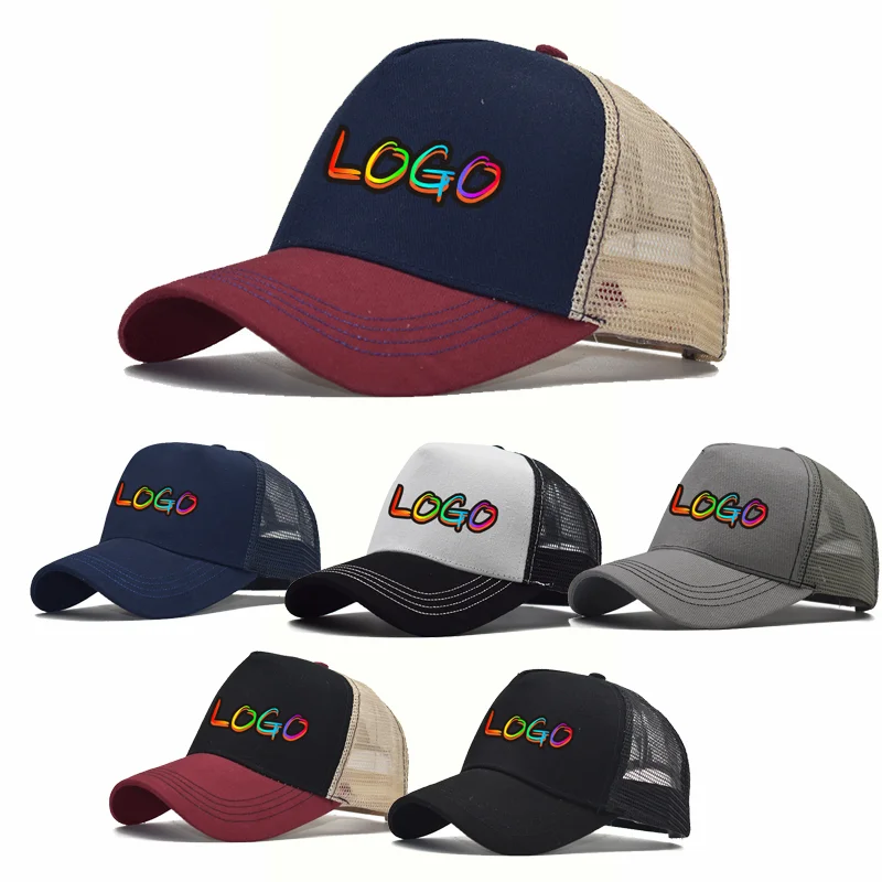 Бейсболка сетчатая для мужчин и женщин регулируемая шляпа от солнца с логотипом