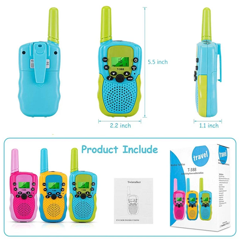 

3pcs Electrical Safety Toy Talkie Walkie Enfants Two Way Radio Talky Jouets Pour Enfants Pour Children Gift Festival Toys Gifts