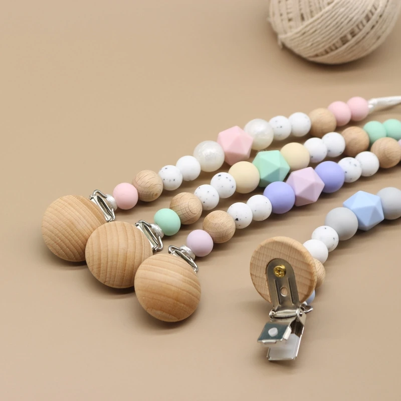 

Good New 1Set Baby Infants Rattle Teether Newborn Shower Gifts Bracelet Teething Soother Toy Pacifier Clip Chain Dummy Holder