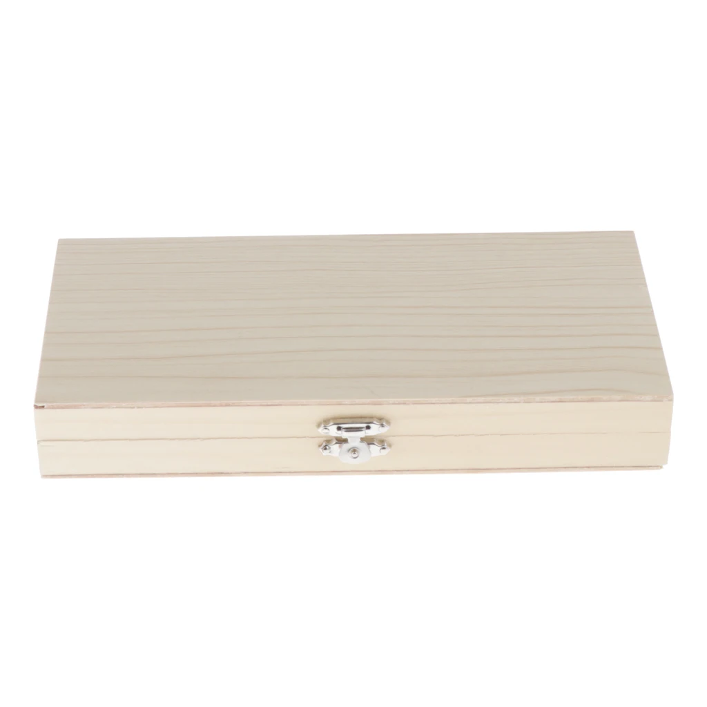 

Microscope Slide Box - Wooden Slide Storage Box, Holds 50 Slides for Use In