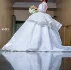 Элегантное мусульманское свадебное платье Funyue с длинным рукавом роскошное платье со шлейфом для часовни великолепное бальное платье для невесты стандартное свадебное платье