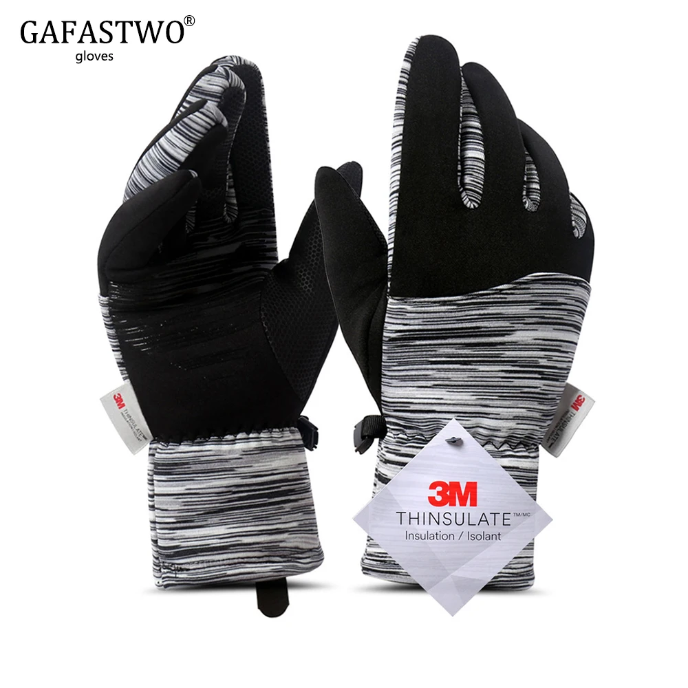 Мужские зимние теплые перчатки для сенсорных экранов женские плотные утепленные