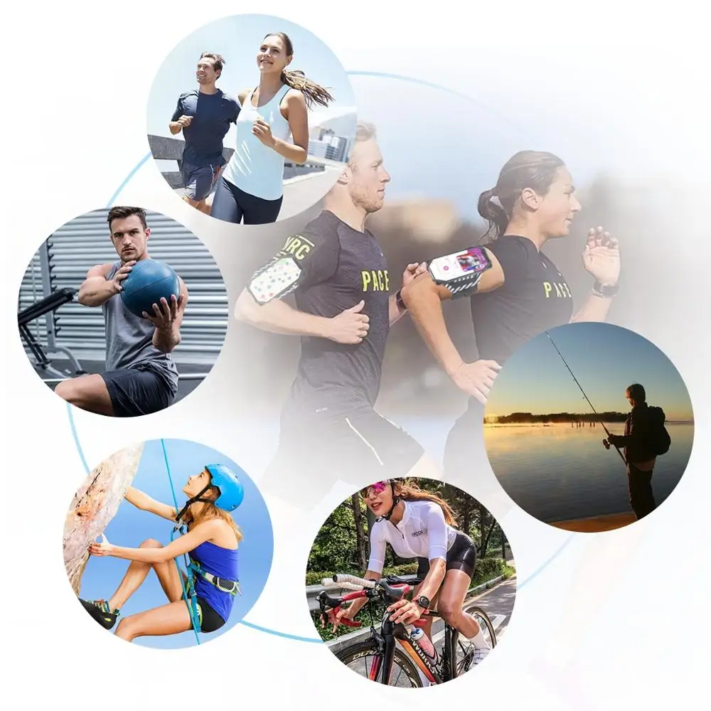 Спортивный чехол для телефона на руку iPhone X 8 7 XS MAX универсальный поворотный